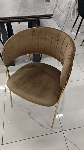 Стул на металлокаркасе Kamelia green / gold из шоурума 5